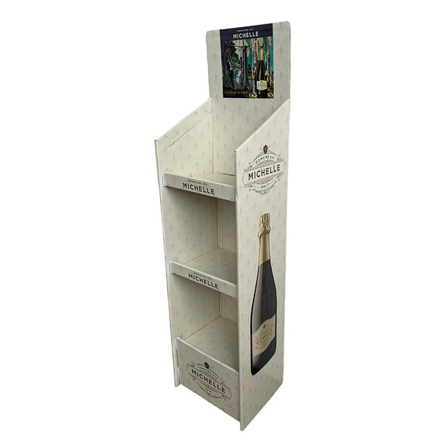 Exhibici&oacute;n de piso de vino de cart&oacute;n fuerte